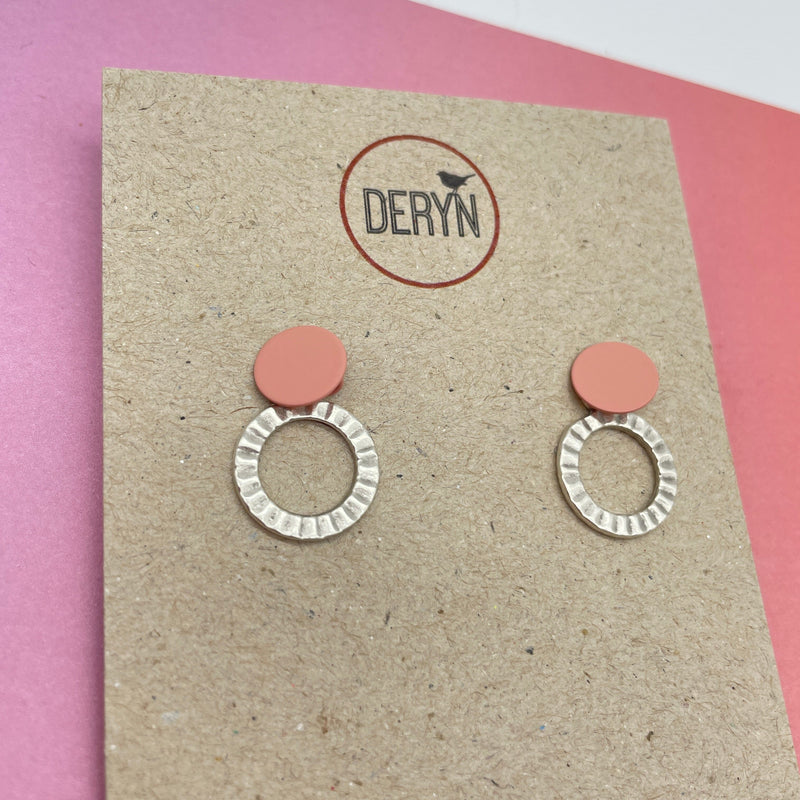 Earrings - multi colours Deryn Jewellery Peach 