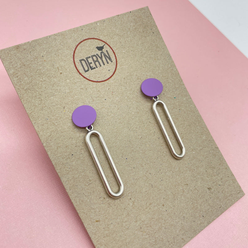 Earrings - multi colours Deryn Jewellery Purple 