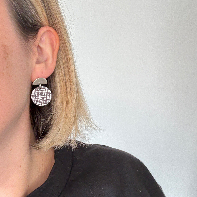 Doodle Black Stud Deryn Jewellery 