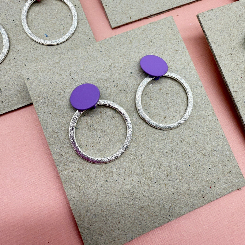 Earrings - multi colours Deryn Jewellery Purple 