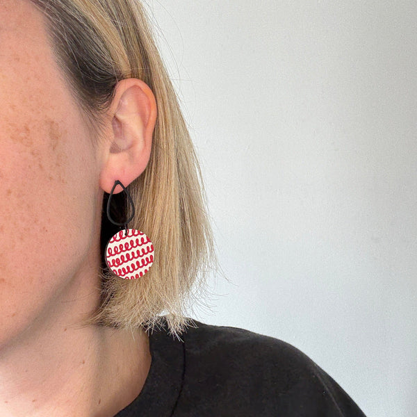 Doodle Red Drop Deryn Jewellery 