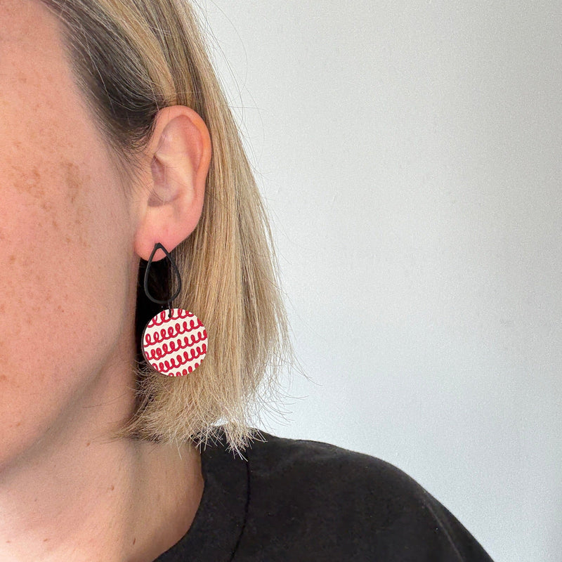 Doodle Red Drop Deryn Jewellery 