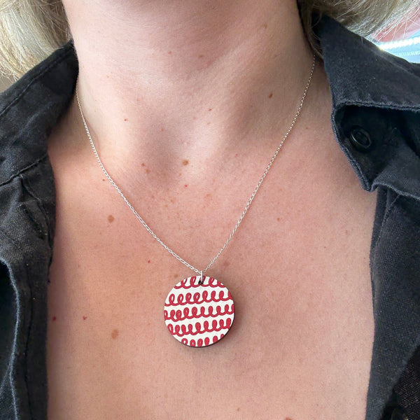 Doodle Necklace - Red Deryn Jewellery 