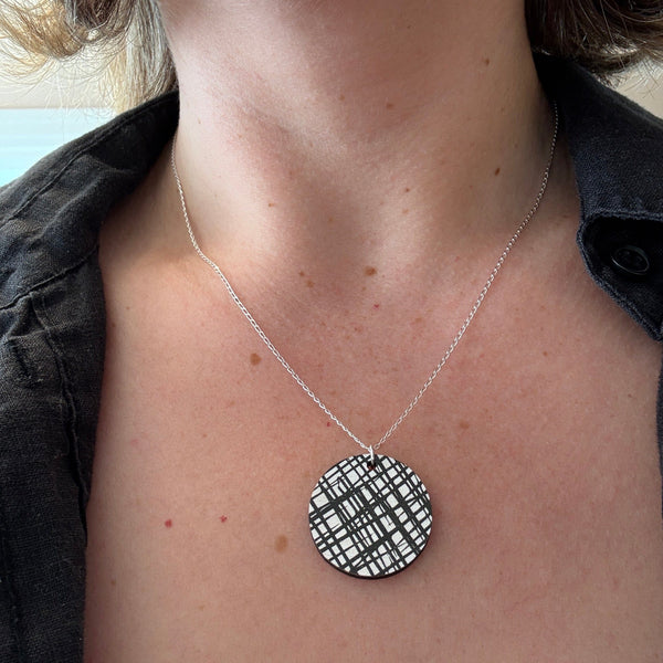 Doodle Necklace - Black Deryn Jewellery 