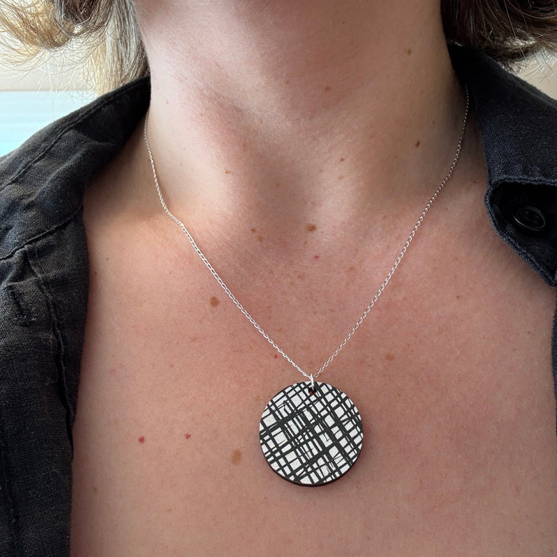 Doodle Necklace - Black Deryn Jewellery 
